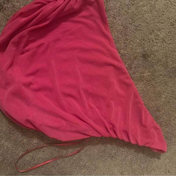 House Of Harlow 1960 2 Piece MIDI Skirt & Top Set Ruched Stretch Mesh sz xs - Picture 8 of 13